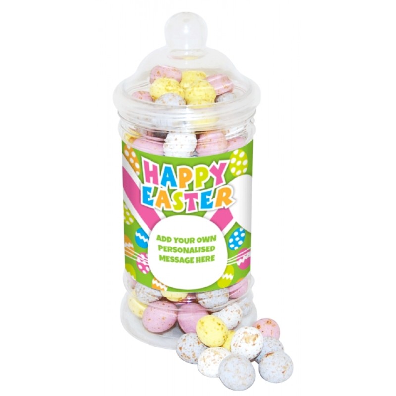 Personalised Mini Eggs Sweet Jar