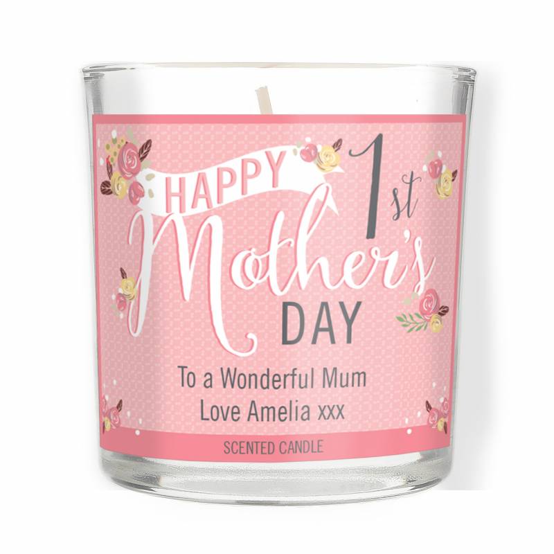 Personalised 1st Mothers Day Scented Candle