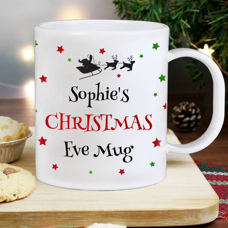 Personalised Christmas Eve Plastic Mug