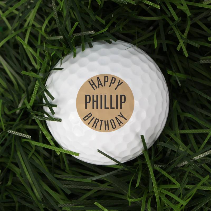 Personalised Happy Birthday Golf Ball